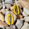 ORION - tűzzománc fülbevaló - Napsárga - Thumbnail Image 1